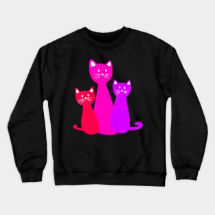 Pink Cats Crewneck Sweatshirt